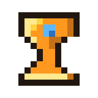 Gold trophy with blue relic gem — the $LEAGUES logo